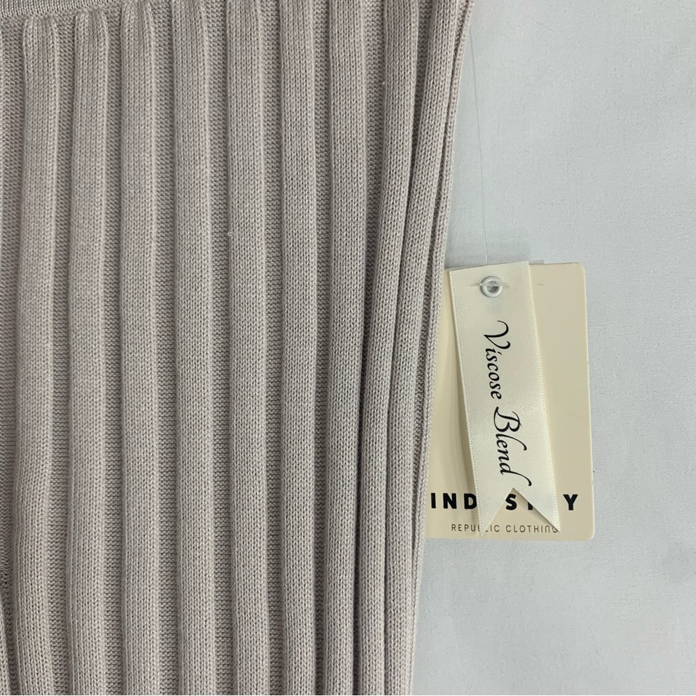 2 PIECE SET Industry Ribbed Knit Neutral Tank Top and Maxi Skirt, size M NEW - Picture 12 of 16